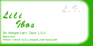 lili ibos business card